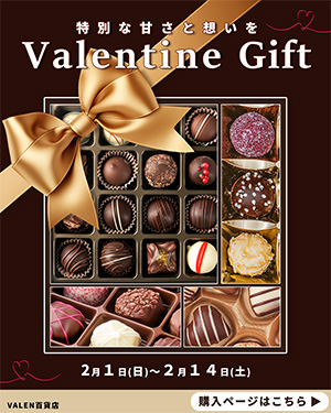 バレンタインギフト架空広告バナー